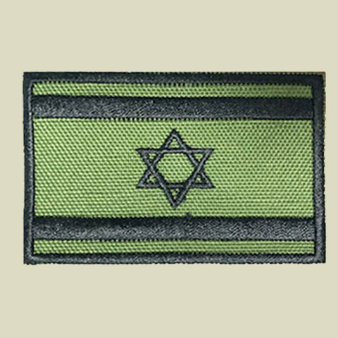 Israel Flag Patch - Olive and Black