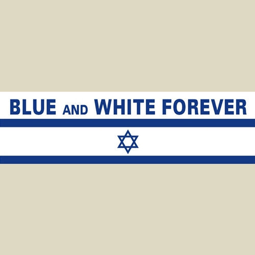 Blue And White Forever Car Sticker | Israel Military Products